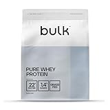 Bulk Pure Whey Protein Pulver, Eiweißpulver, Vanille, 1 kg, 33 Portionen, Verpackung Kann Variieren