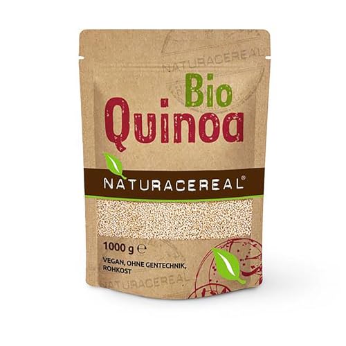 Naturacereal Bio Quinoa 1kg - Natürliches Protein, Glutenfrei, Reich an Ballaststoffen & Nährstoffen, Vielseitig & Köstlich – Ideal für Vegetarier & Veganer