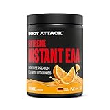 Body Attack INSTANT EAA PULVER - Orange - 500g - Made in Germany - 8 essentielle EAA Aminosäuren für eine Protein reiche Ernährung & Muskelaufbau Training