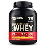 Optimum Nutrition Gold Standard 100% Molkenproteinpulver für Muskelaufbau und -regeneration mit natürlich vorkommendem Glutamin und BCAA-Aminosäuren, Banana Cream, 76 Portionen, 2,28 kg