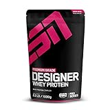 ESN Designer Whey Protein Pulver, Double Chocolate, 1 kg, bis zu 23 g Protein pro Portion, ideal zum Muskelaufbau und -erhalt, geprüfte Qualität - made in Germany