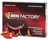 BRN Factory - 40 Rote Tabletten, beschleunigt das Erreichen der gewünschten Ergebnisse. Mit natürlichen Wirkstoffen. Praktisch verpackt für 20 Tage Vorrat. (Kräuter flv)