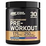 Optimum Nutrition Gold Standard Pre Workout Powder, Nahrungsergänzungsmittel mit Kreatin Monohydrat, Beta Alanin, Koffein und Vitamin B Komplex, Himbeer-Geschmack, 30 Portionen, 330 g