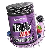 IronMaxx 100% EAAs Zero - Wildberry 500g Dose | EAA-Pulver, vegan und zuckerfrei mit allen 8 essentiellen Aminosäuren | fruchtiger Geschmack, frei von Konservierungsstoffen