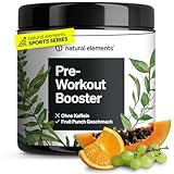 Pre-Workout Booster – Zero Koffein – Fruit Punch Geschmack – mit Niacin, Ginseng & BCAA – vegan, koffeinfrei – in Deutschland produziert & laborgeprüft